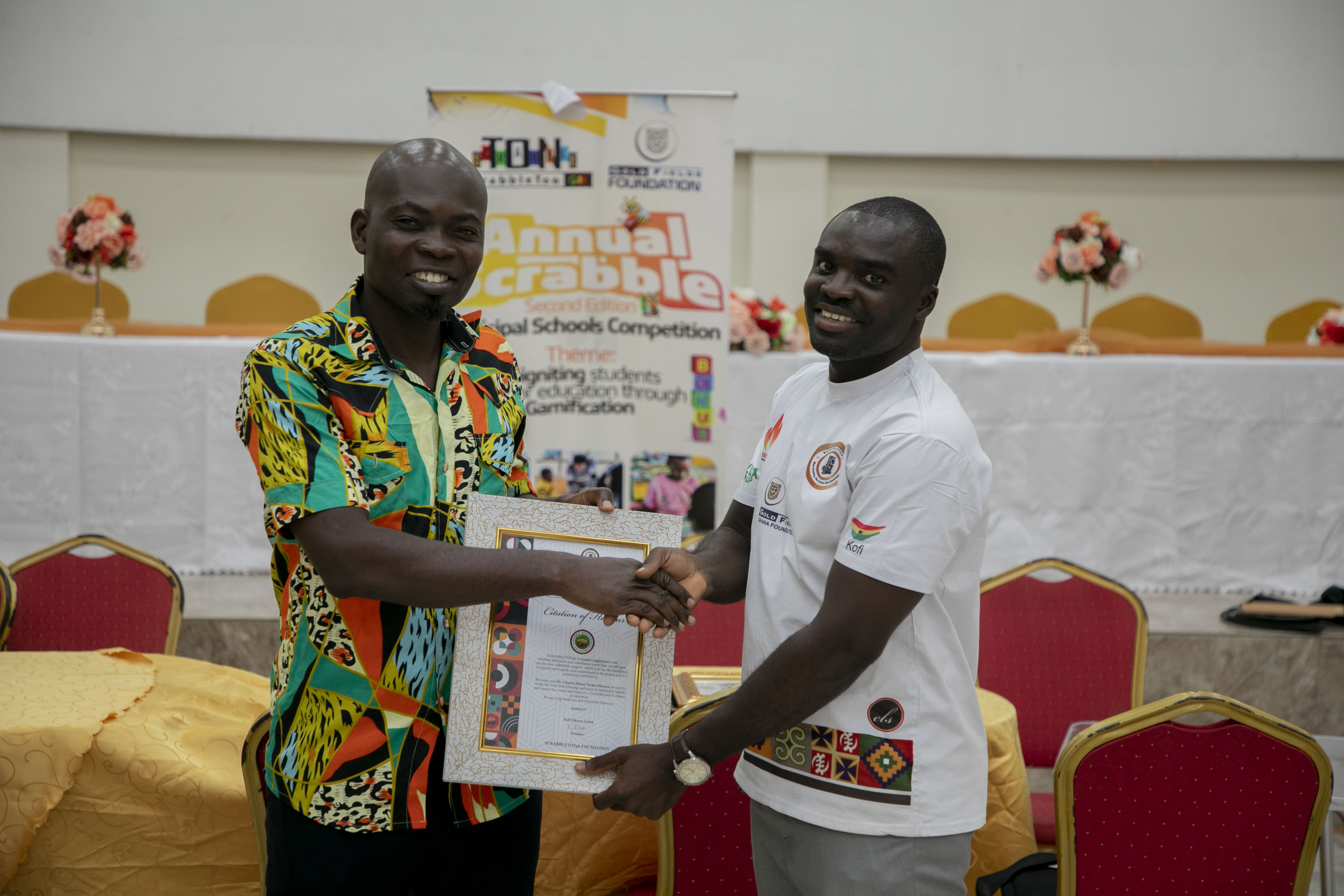 Champion receiving certificate